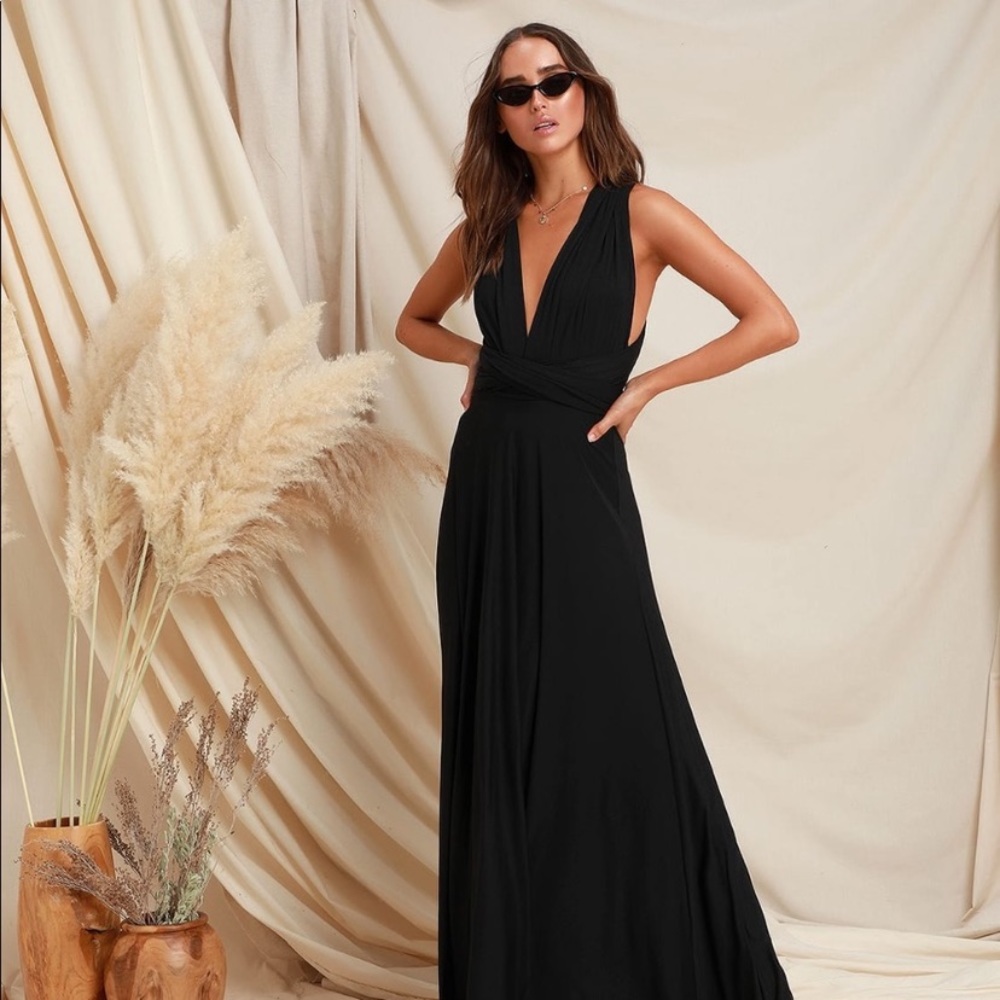 LuLu’s Black Multi-Way Maxi Dress S